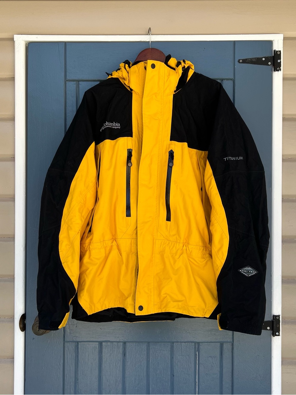 Vintage Columbia Titanium Omni-Tech Jacket Mens Waterproof Ski Gorpcore Size XL